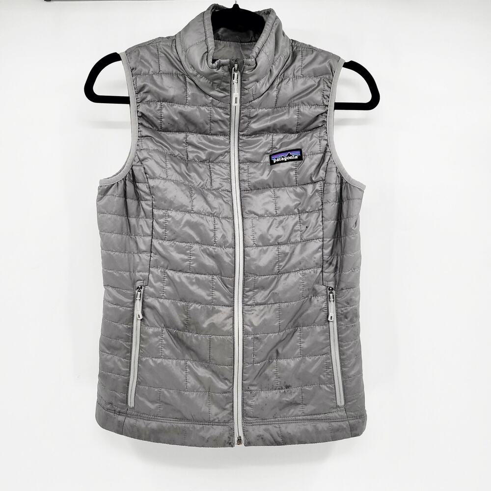 Patagonia Nano Puff Vest Women's Size XS Gray Quilted Packable Weather Resistant